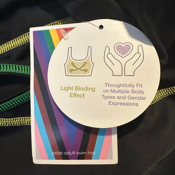 NWT Rainbow Pride Sports Swim Top Small - Picture 6 of 8